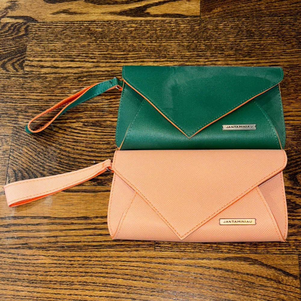 Green and Pink Women's Clutch Set